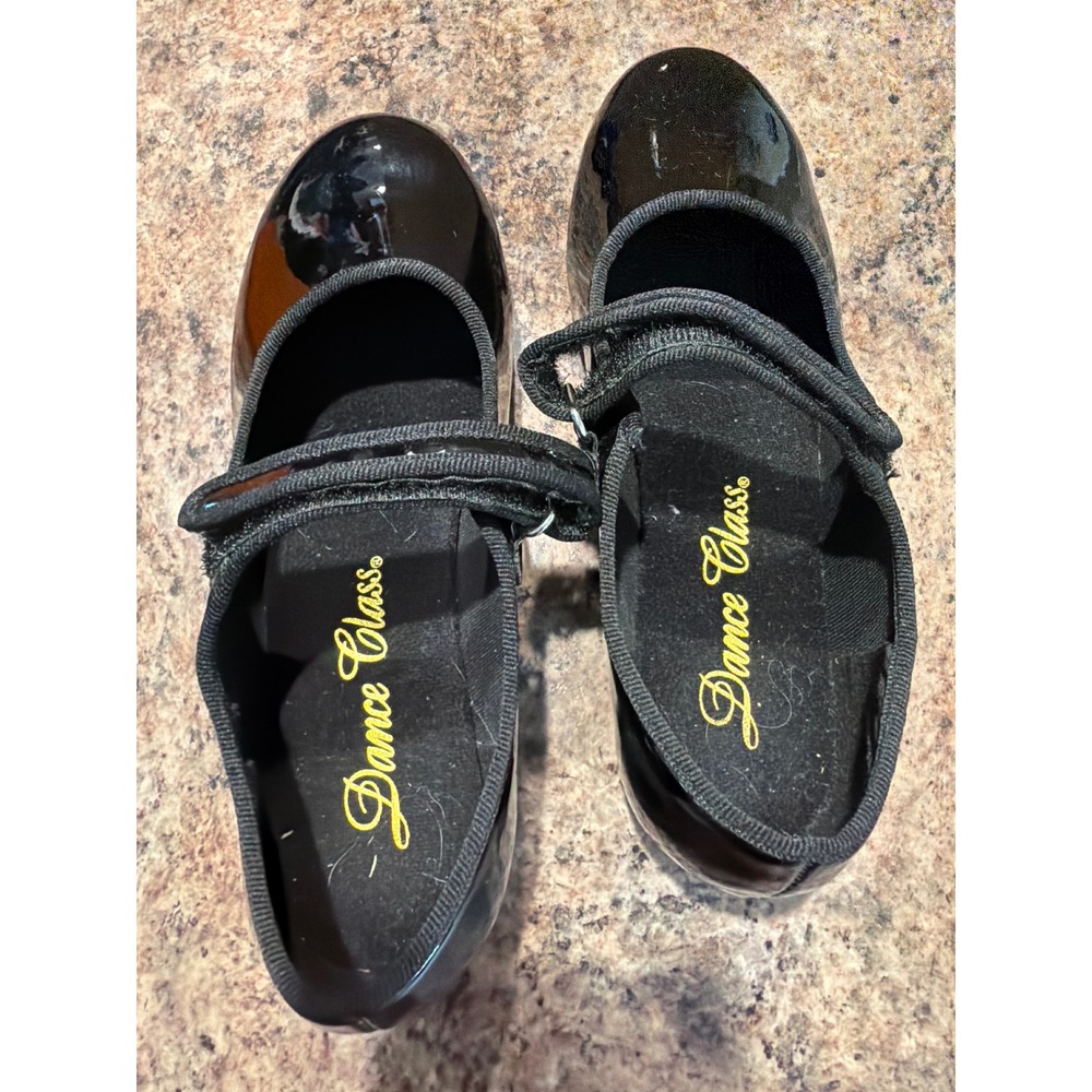 Dance Class MJ101 Kids Black Patent Mary Jane Tap Shoes Size 4 MJ101-4